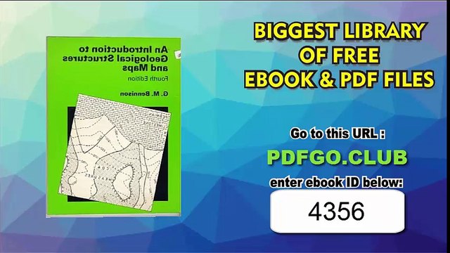 An Introduction to Geological Structures 4th Edition