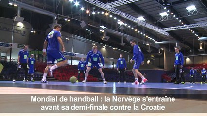 Handball/Mondial: la Norvège s'entraîne, à J-1 de la Croatie