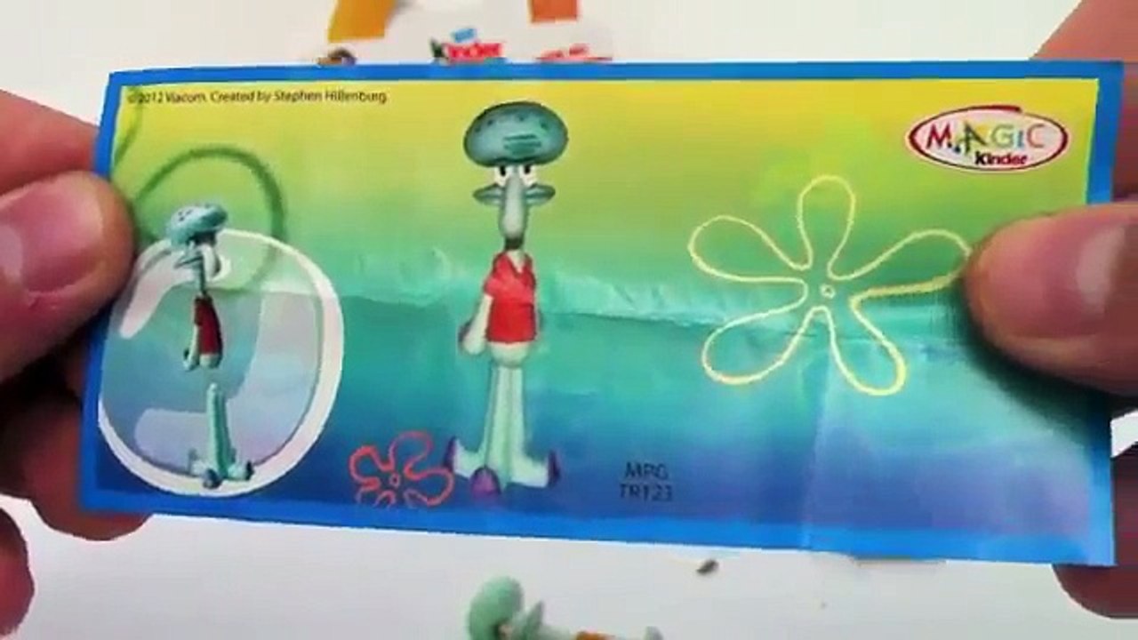 Kinder Surprise Eggs Unboxing Spongebob toy gift - Kinder sorpresa huevo juguete regalo