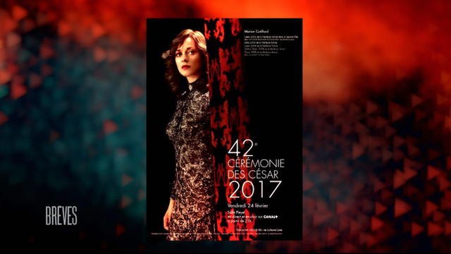 L'affiche officielle de la 42e cérémonie des César 2017 avec Marion Cotillard