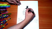 Batman New Coloring Pages for Kids Colors Superheroes Coloring colored markers felt pens pencils