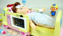 Ambulance baby doll Doctor Pororo toys 콩순이 119병원놀이 와 뽀로로 겨울왕국 장난감