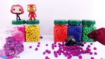 Learn Colors Captain America Civil War Play-Doh Dippin Dots Funko Pop Toy Surprises