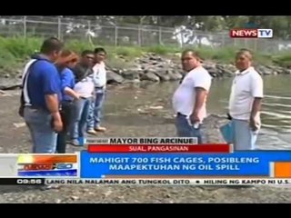 NTG: Mahigit 700 fish cages, posibleng maapektuhan ng oil spill