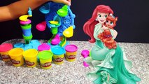Creative Toddler Learning Videos Disney Princess Little Mermaid eats Play Doh Rainbow Cake Surprise