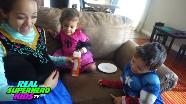 PREGNANT ANNA POO COLORED BALLS w/ PINK SPIDERGIRL & CAPTAIN AMERICA vs Joker Spiderman Superhero