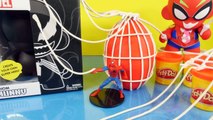 Play Doh Spiderman Surprise Egg Kidrobot Giant Venom Superhero Toys - Disney Cars Toy Club