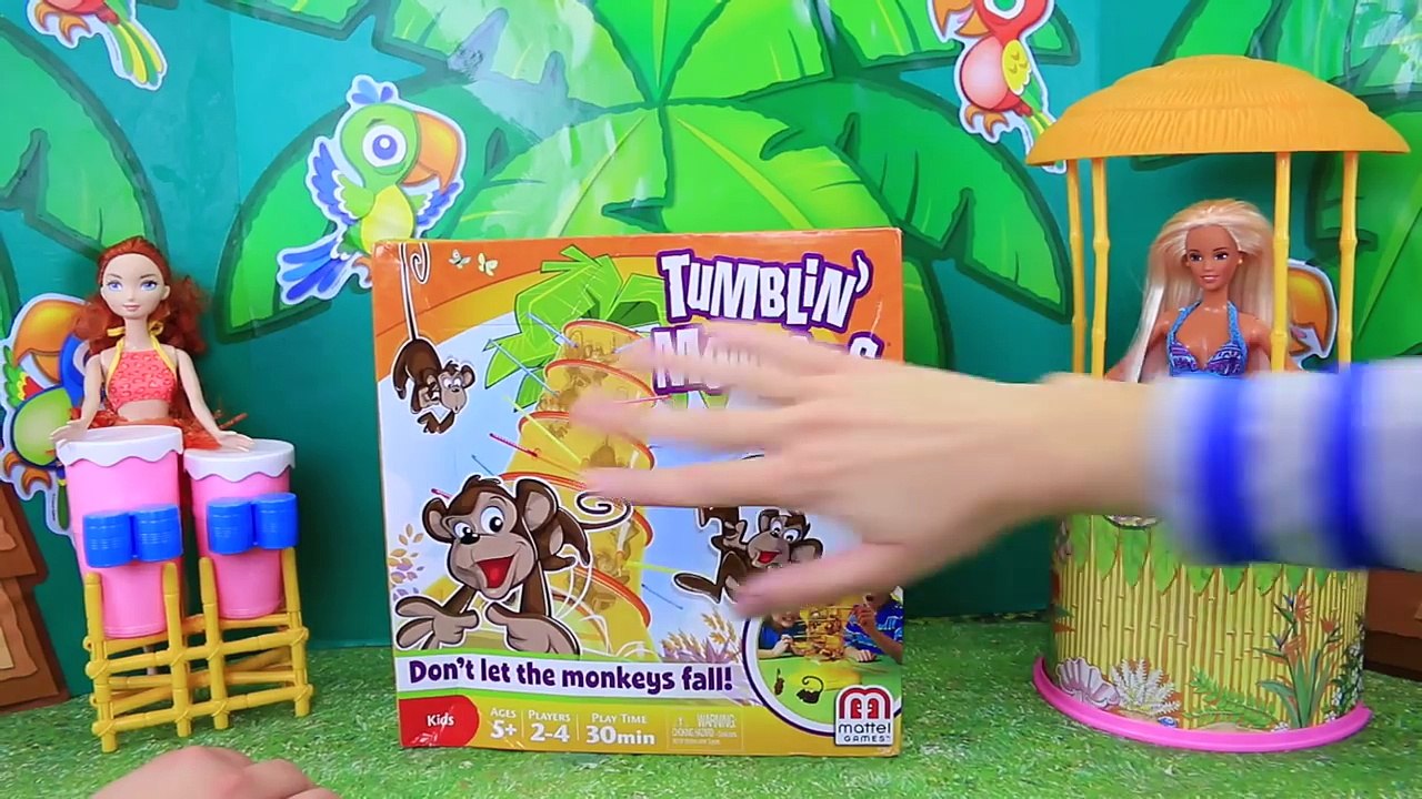 Tumblin Monkeys Game & GIANT SURPRISE TOYS EGG Mystery Edition Shopkins DisneyCarToys