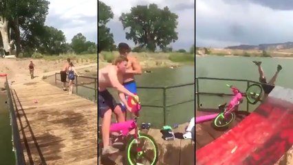 Ce mec se foire à quelques mètres du tremplin