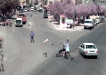 Mut'ta yaşanan trafik kazaları kamerada