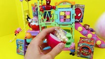 Shopkins Surprise Baskets With Peppa Pig, Spiderman Eggs, Kinder Surprise Eggs & Frozen Barbie Park