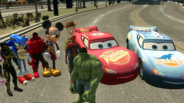 ★★★ Hulk Smash McQueen Disney Cars & play with Spiderman, Mickey Mouse, Superman & Nursery Rhymes