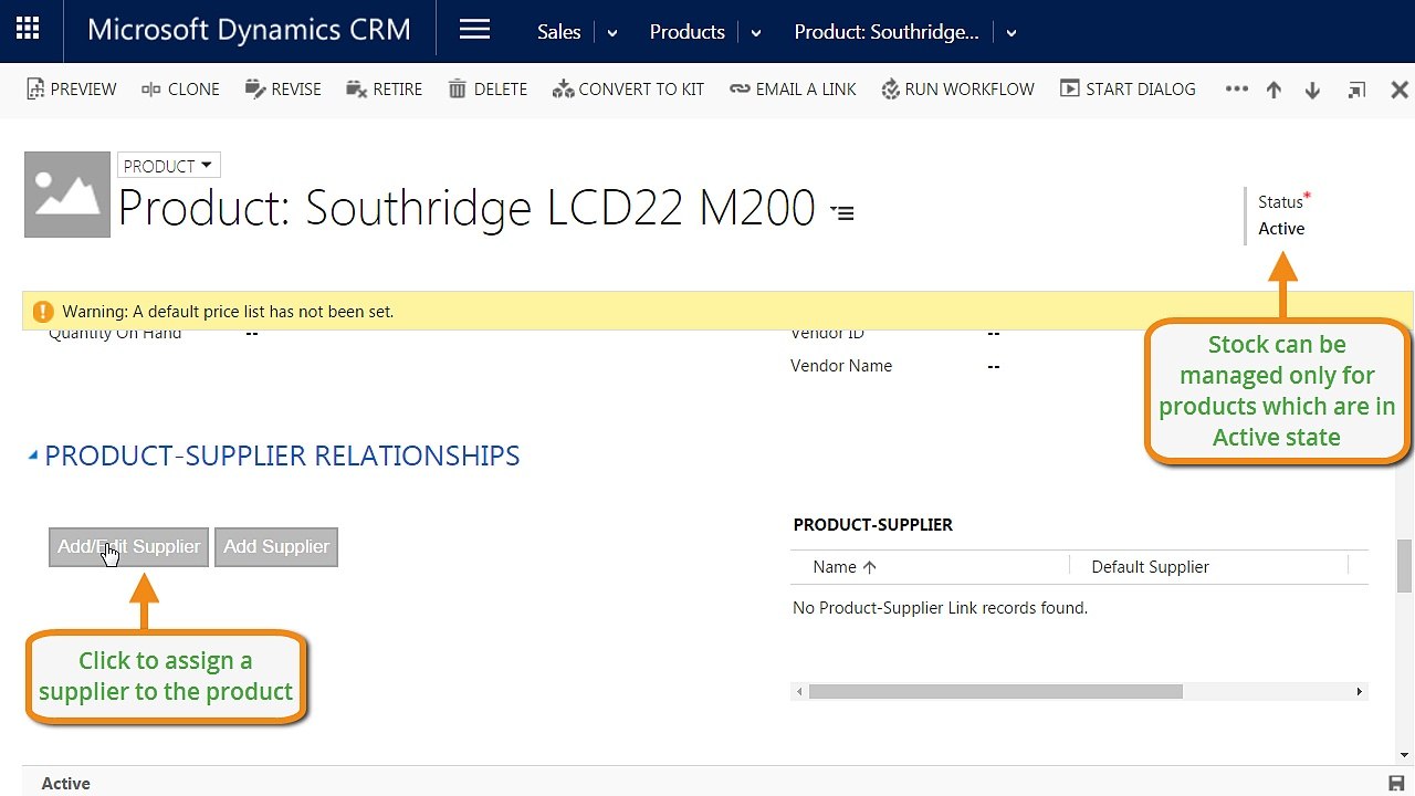 Dynamics CRM Inventory Manager Plugin from Biztech