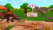 Dinosaurs Cartoon Singing Finger Family Nursery Rhymes And Wheels On The Bus Go Round And Round