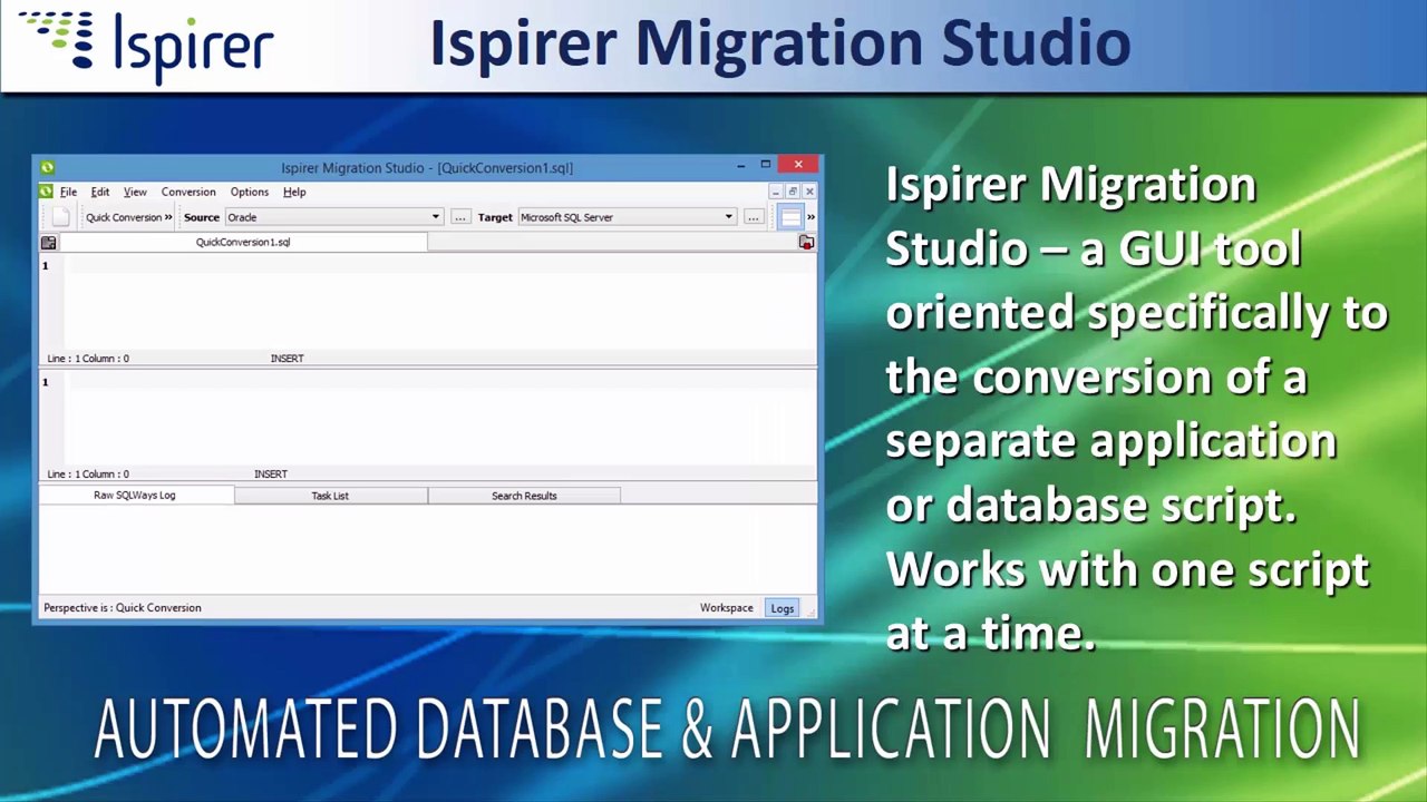 Die Demo der Migration einer Datenbank von Informix nach Oracle