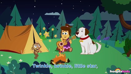 Nursery Rhymes For Children | Twinkle Twinkle Little Star With Lyrics By Hooplakidz Sing-A-Long