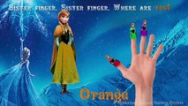 Disney Frozen Anna Finger Family Nursery Rhymes Songs - Princess Anna Learning Colors for Children