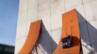 OMG ! Car Driving on 90 degree Wall- Top Shocking Video