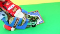 Play Doh Santa Lightning McQueen 24 Days of Christmas Day 14 Blind Bags Hot Wheels Mystery Models 7T