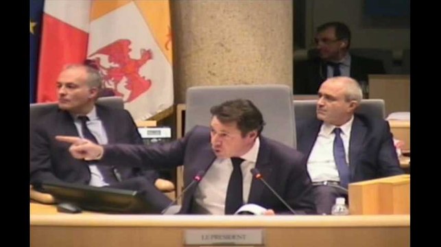 Traité d' enfoiré de gaulliste par le Front national, Christian Estrosi suspend une séance du conseil régional de PACA