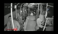 Otobüs şoförüne tekmeli tokatlı saldırı kamerada