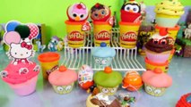 Play Doh Surprise Cupcake Desserts Toys Kinder Joy Eggs DCTC Playdough Videos For Children