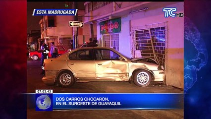 Dos carros chocaron en el suroeste de Guayaquil