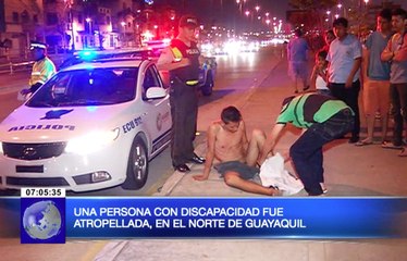 Una persona con discapacidad fue atropellada en el norte de Guayaquil