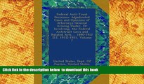 BEST PDF  Federal Anti-Trust Decisions: Adjudicated Cases and Opinions of Attorneys General