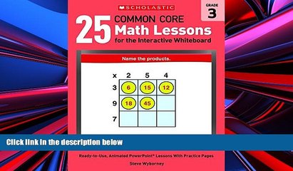 Pre Order 25 Common Core Math Lessons for the Interactive Whiteboard: Grade 3: Ready-to-Use,