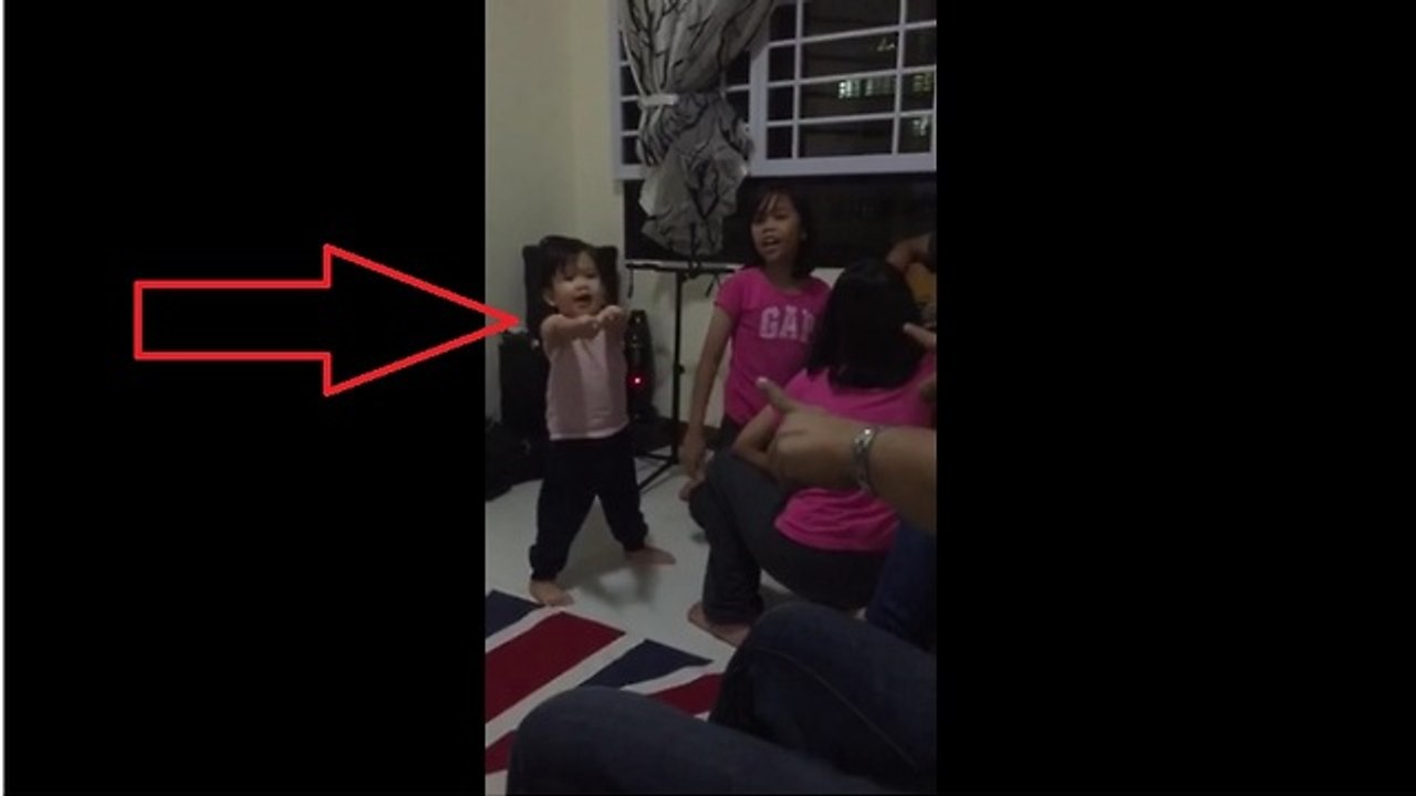 Toddler rocks out to her all-time favorite song