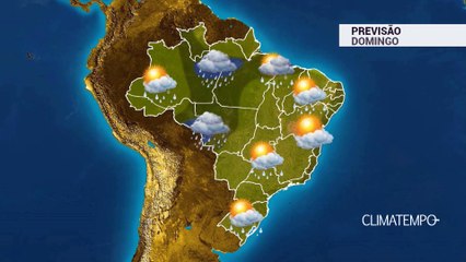 Previsão Brasil - Região Norte com muita chuva