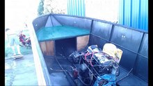 Lancha casera con motor