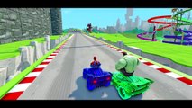 Incy Wincy Spider Nursery Rhymes Song w/ Disney McQueen Cars Colors   Spiderman w/ Hulk ! Kids video