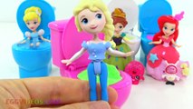 NEW Disney Princess Toilet Potty Slime Surprise Toys Fart Frozen Elsa Minions Peppa Pig Learn Colors