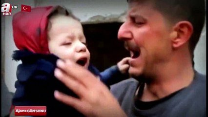 Babam öldü diyen Suriye'li bebek