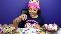 BASHING Giant Shopkins Surprise Chocolate Egg Surprise Eggs Opening Candy Toy Review