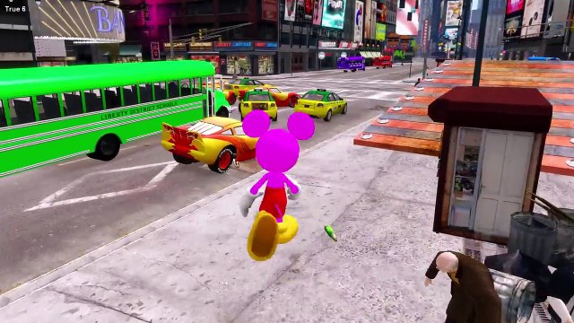 Mickey Mouse Colors for Kids w/ Wheels On The Bus Nursery Rhymes Songs