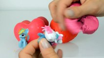 Frozen Play doh hearts kinder Surprise eggs Peppa pig Toys My little pony new Dora the explorer egg