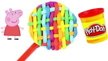 [PEPPA PIG FUNNY]!!- play doh rainbow lollipop WONDERFUL very licorice :)