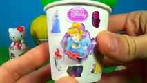 5 Play Doh ICE CREAM surprise eggs HELLO KITTY Disney Cars SpongeBob Disney PRINCESS Party Animals