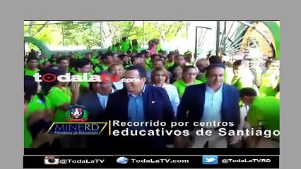 Andrés Navarro recorrió los nuevos recintos educativos de Santiagos -MINERD-Video