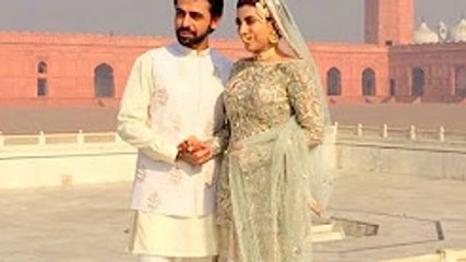 Urwa Hocane & Farhan Saeed Nikkah Video at Badshahi Mosque Lahore