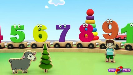 Numbers Song for Children | Learn to Count with 3D Numbers Train