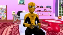 Finger Family Rhymes For Children Yellow Spiderman Vs Red Batman | Finger Family Nursery Rhymes