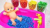 Colors Chocolate Candy Baby Doll Bath Time with Rainbow Syringe Toys For Children