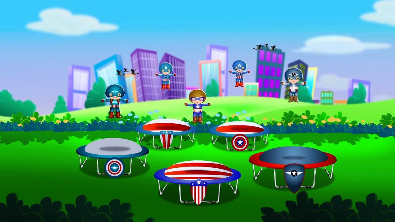 Five Little Captain America | Nursery Rhymes For Children | By TinyDreams Kids