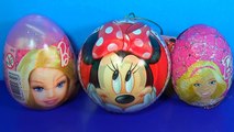 3 surprise eggs! Unboxing Disney MINNIE MOUSE Barbie eggs surprise For Kids For BABY mymillionTV