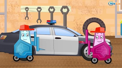 Car Cartoon - The Police Car & Racing Cars - Cop Cars Race in the town - Video for kids Episode 69