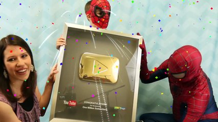DisneyCarToys Channel GOLDEN PLAY BUTTON AWARD and Spiderman Reveal